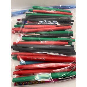 Lot Of 30 Assorted Paper Mate Medium Point Pens In Red Green & Black Colors